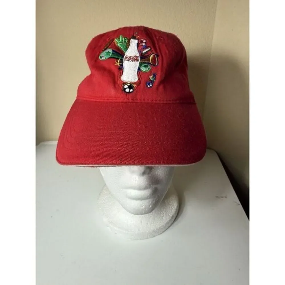 Coca Cola Coke Hat Cap Red Embroidered 2010 South Africa World‎ Cup soccer recy